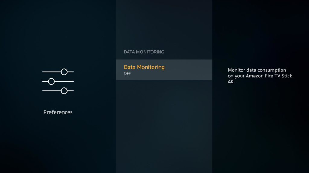 Data Monitoring screen