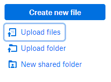 Dropbox upload files