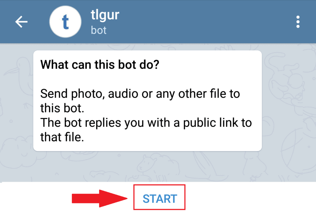 Use tlgur to provide URLs start