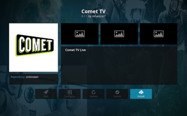 comet tv addon