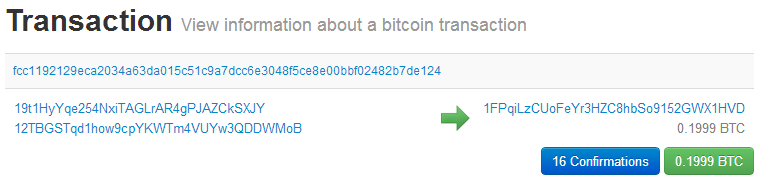 Bitcoin transaction