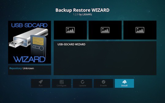 backup restore wizard