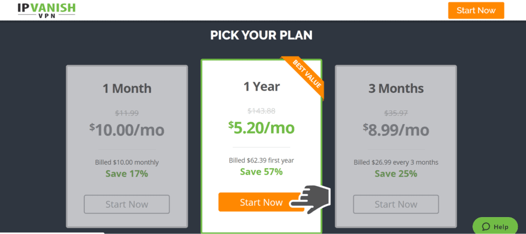 Choose your IPVanish plan