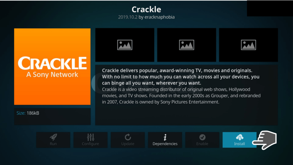 install crackle add-on
