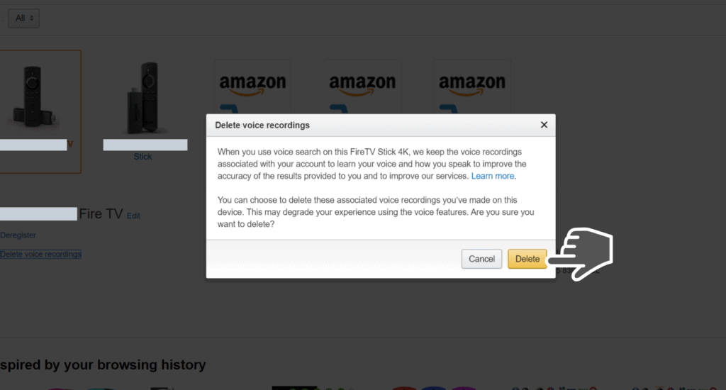 Delete Amazon Voice Recordings