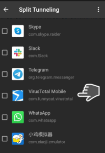 Installed apps on Android