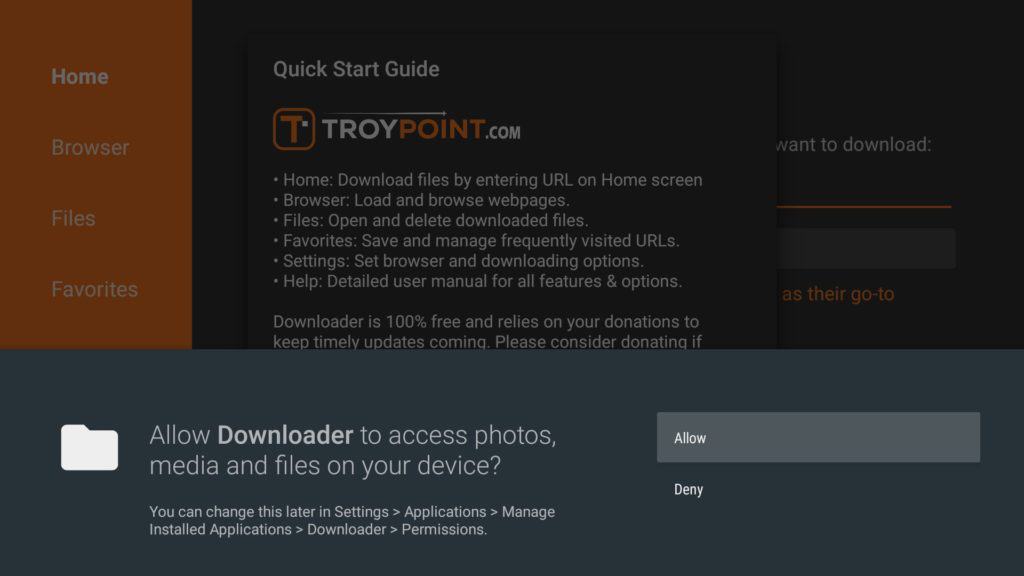 allow downloader to access media