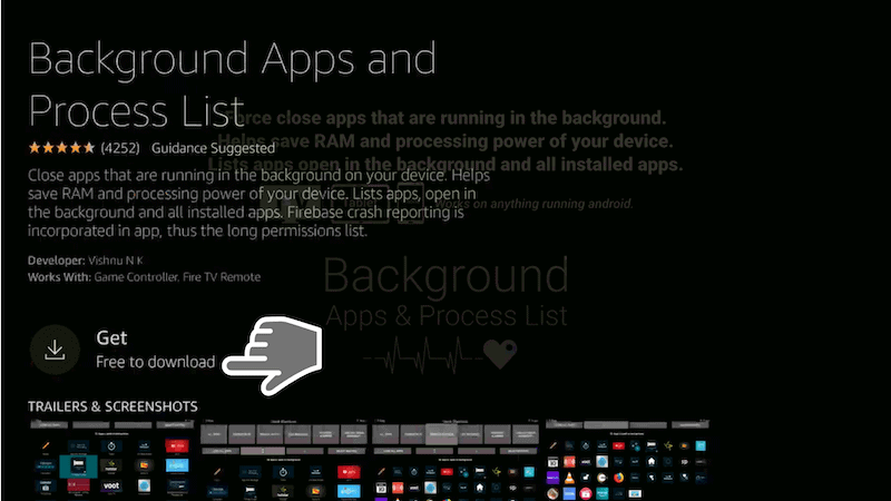 Get Background Apps and Process List app