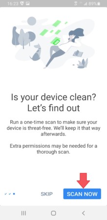 VIPRE Android Security scan