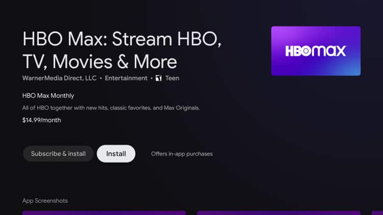 install hbo max android