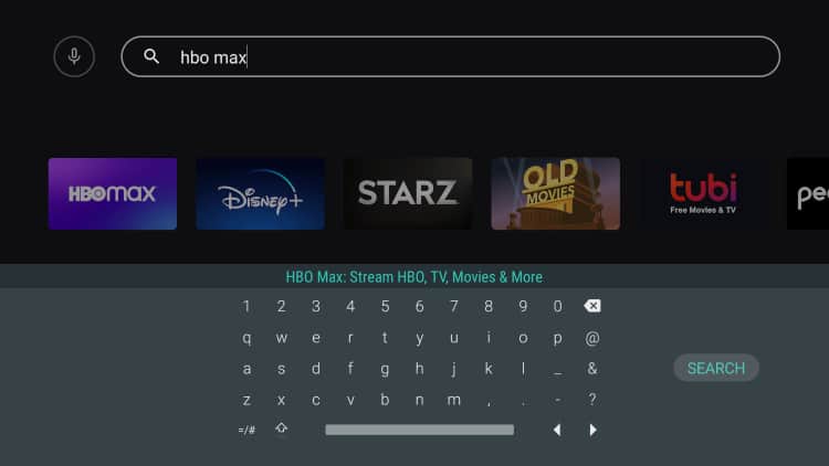 search hbo max Android