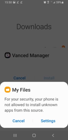 Android security settings