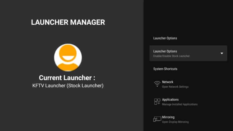 launcher manager current launcher