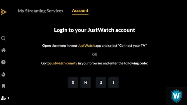 connect justwatch tv